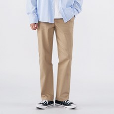 남자일자면바지 언탭트 남성용 기본핏 치노 스판 면바지