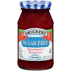Smucker's Sugar Free Strawberry Preserves 12.75 Ounce Smucker's 무설탕 딸기 보존 식품 12.75온스, 361g, 1개