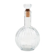 Mud Pie 머드 파이 작은 유리 문 손잡이 디캔터 지름 21.6cm x 11.4cm8 1/2 4 1/2인치 투명 594662