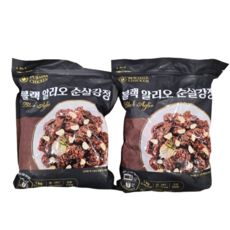 제이엠 푸라닭 블랙알리오 순살강정 아이스박스포장 트레이더스, 1kg, 2개