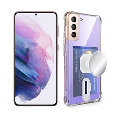 유베키 카드수납 투명 젤리 핸드폰 케이스 + 스마트톡