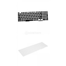 ASUS TUF Gaming A15 노트북용 2 조각 키보드 프로텍터 스킨 유니버설, 345x115mm, 실리콘, 블랙+클리어