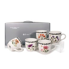 마쯔오카 야생화 머그 5종 선물세트 280ml, 혼합색상, 1세트 혼합 색상, 1세트
