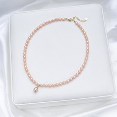 진주목걸이3mm