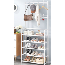 시스템 행거 신발장 모자정리함, 블랙5단, 1개