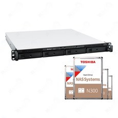 시놀로지 RS822+ 48TB (12TBx4) 도시바 N300 HDD - 도시바n300