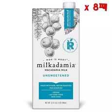 미국직구 Milkadamia 밀카다미아 언스윗 밀크 946ml 8팩