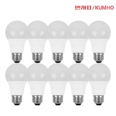 번개표 금호 LED 벌브 12W, 주광색, 10개