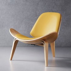 라운지체어 카페 원목 디자인 거실 리클라이너 독서 1인 인테리어 의자, A. 나무색+블랙패드