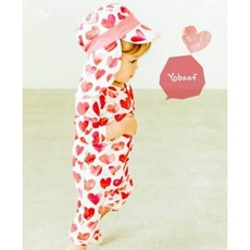 베이비 수영복 Yobaaf 장난 꾸러기 수영복 하트 긴 소매 러쉬 가드 UV 컷 (2-3y)