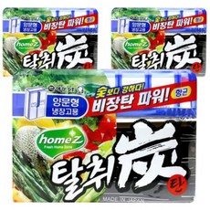 홈즈 탈취탄 양문형 냉장고용 본품, 240g, 3개