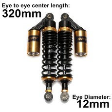  혼다pcx쇼바세트 골드 블루 280mm 320mm 340mm 360mm 380mm 400mm 440mm 오토바이 에어 쇼크 업소버 리어 서스펜션 atv 쿼드 스쿠터 먼지 자전거, 협력사, m99-1-320mm 