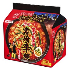 묘조 챠루메라 미야자키 카라멘 매운 쇼유 맛 5개입 96g, 1개