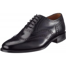 [사이즈260] Loake Mens Formal Brogue 슈즈 스타일 - 202B 블랙 사이즈 영국 8G