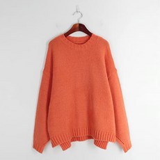 퍼니걸스 루즈핏 소매펀칭 베이직 니트_2448