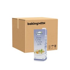 [아이스박스 무료 ]올림피아 UHT 생크림 35% 1박스 (1L x 12개 / 동물성 휘핑크림 무가당), 1L