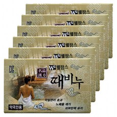 웰팜스 한방 때비누 6개 바르고 불리면 때가 솔솔 자연유래 천연한방 세신비누 웰팜스(비누)