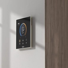 Aqara 스마트 온도조절기 S3 395 인치 터치 스크린 패널 음성 제어 지지대 온도 습도 감지 홈킷 스마트 홈, 금, 03 금, 01 Gold