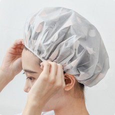 희라미 방수 샤워헤어캡 머리보호 샴푸 목욕 비닐 바스 세안용, 1개, 3-비닐헤어캡-옐로우