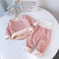 kirahosi 가을 아동 발열내의 내복 실내복 겨울 아동 내복잠옷세트 Y 59 +덧신 증정 ABs5lmog