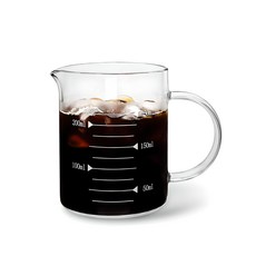 mir Korea 耐熱玻璃手把量杯, 透明色, 250ml, 1入