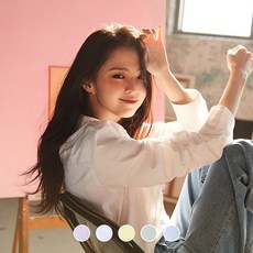 지오다노 344521 여 포플린 자수 셔츠 1425874