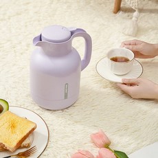 Jeko 보온 포트 48시간 냉기보장 디자인 대용량 보온 주전파 커피포트 1.5L 2.0L, 자주색, 2L, 1개