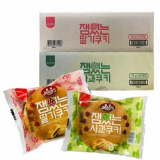 브랜드없음 [삼립식품] 잼있는 쿠키 75g 2박스 (40개입) 딸기쿠키 사과쿠키, 딸기맛쿠키75g 1박스+사과맛쿠키75g 1박스