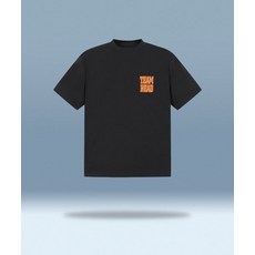 쿨 헤드 남여공용 오버핏 팀헤드 네온 반팔 티셔츠 블랙 오렌지 JHTDX23128ORX