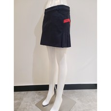  루이까스텔 골프 여성 23FW 솔리드 A라인 울밴드 양옆 플리츠 포인트 속바지 내장 골프 스커트 골프 치마 큐롯 (다크네이비) IN3FRSQ901 @루이IN 