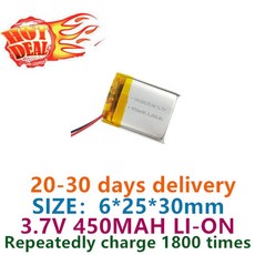 폴리머 리튬 배터리 미용 기기 스마트 워치 배터리 보호 보드 포함 저렴한 602530 450mah 3.7v, 1PCS Good quality