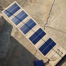 유럽 수출용 렉트로닉 휴대용 태양광 발전 패널, Black fabric(10W)+제작 파우치