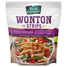 Fresh Gourmet Wonton Strip Garlic Ginger 3.5 Oz Fresh Gourmet 완톤 스트립 마늘 생강 3.5온스, 1개, 99g