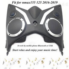 수정됨 오토바이 nmax 155 블루투스 오디오 사운드 음악 플레이어 스피커 FM, 상세내용참조