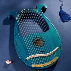 악기하프 마호가니 16음계 리라 블루그린 하프줄 하프악기