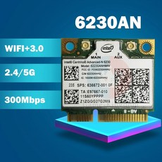 듀얼 밴드 6230AN 62230ANHMW SPS:636672-001 HP 4230S 4330S 4530S 4730S ENVY14 15 17 용 하프 미니 PCI-, 한개옵션0, 1개