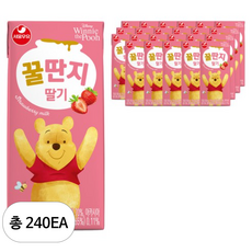 서울우유 딸기 꿀딴지, 180ml, 240개