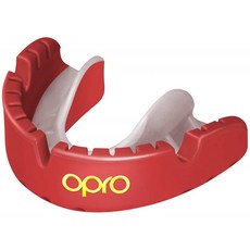 Opro 마우스 가드 골드 직교 - 중괄호 - 트링거에 대한 치과 보호 - 럭비 하키 MMA 복싱 라크로스 미식 축구 농구 - 자, 단일옵션