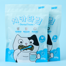 3651 치카타임 고양이 이빨과자 덴탈트릿 간식, 1개, 300g, 닭고기맛 1개, 300g, 닭고기맛