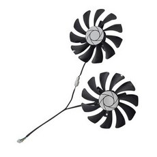 [해외] 1 쌍 그래픽 카드 팬 85MM HA9010H12FZ 4 핀 쿨러 팬 교체 MSI GTX 1060 OC 6G GTX 960 P1061 P106 GTX106, Black