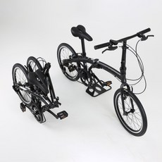 서브루나 200V 미니벨로 접이식 자전거 50.8cm 7단 반조립, 매트블랙