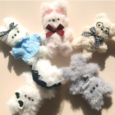 모모 모루인형 키링 만들기 뽀글모루 밍크모루 혼합 5종 풀패키지세트, 1세트 솜사탕세트