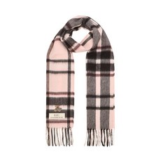 닥스 20FW [DAKS KIDS] 캐시미어 100% 핑크 하우스 체크 곰돌이 자수 키즈 머플러 DBMU0F972P2