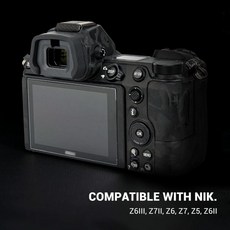 JJC 카메라 아이컵 아이피스 뷰파인더 for Nikon Z7 II Z6 III Z5 DK29 아이컵을 소프트 실리콘 확장 디자인2팩으로 대체