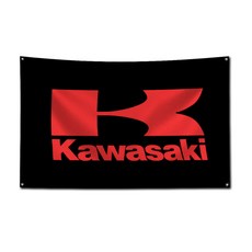 장식 피트 문짝 오토바이 예술용 그로밋 플래그 3x5 벽 레이싱 차고 Kawasakies K 황동 배너 포함 폴리에스터, QZ60x90cm 24x35in, 149ZQ1139A7, 1개