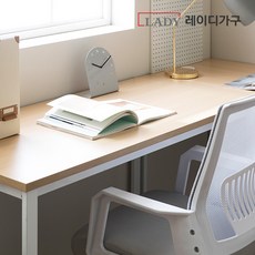레이디가구 틸튼 USB 책상 800＋화이트 의자포함 세트, 그레이화이트
