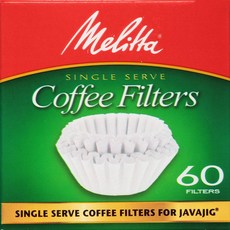 Melitta 싱글 서브 커피 필터/여과지, 60개입, 1개