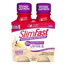 SlimFast Advanced Nutrition Vanilla Cream Shake 슬림패스트 바닐라 크림 쉐이크 11oz(325ml) 4개 2팩, 1개, 1