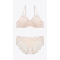 섹시쿠키 피콧 스칼랍 라이트핑크 올레이스 브라 / 레이스팬티 세트