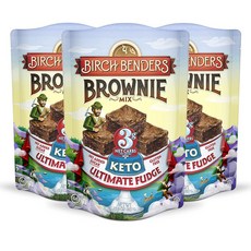 버치벤더스 케토 얼티밋 퍼지 브라우니 믹스 Birch Benders Keto Ultimate Fudge Brownie Mix 307g 3개